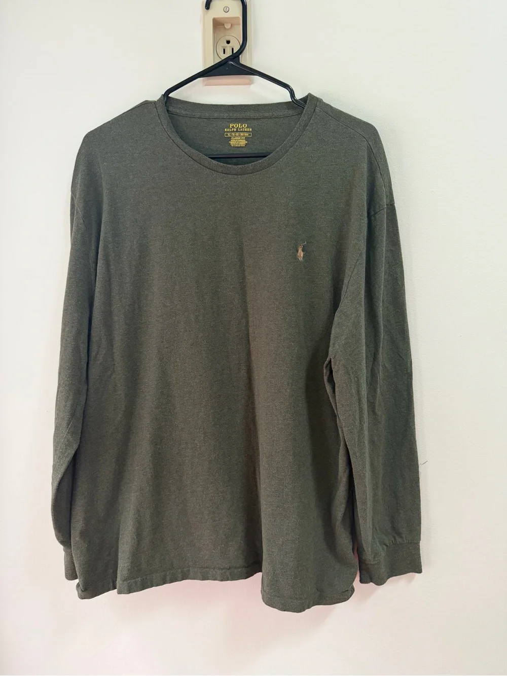 Polo by Ralph Lauren Olive Green Long-Sleeve Crew Shirt